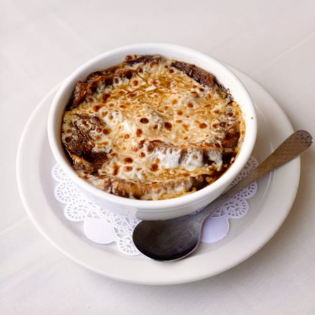 French Onion Soup Gratinee.
